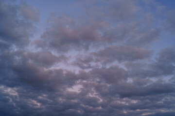 Obraz premium sunset dark sky rolled with clouds. faith in God. walks before bed. Landscape.