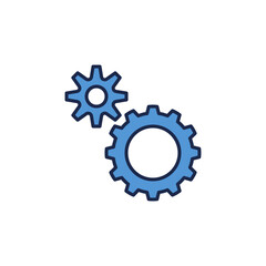 Fototapeta premium Spur Gears vector concept blue icon or logo element