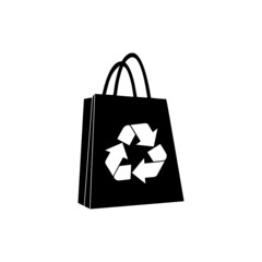 Recycle bag icon isolated on white background