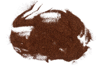 Pile of ground coffee