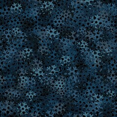 Vector holiday texture, seamless winter pattern with camo snowflakes