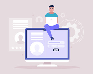 Fototapeta premium Online registration