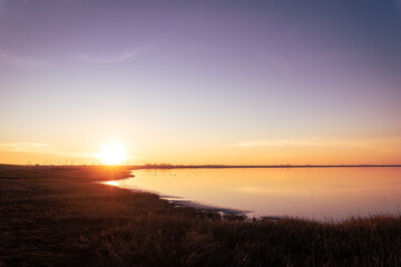 sunset over the north sea
