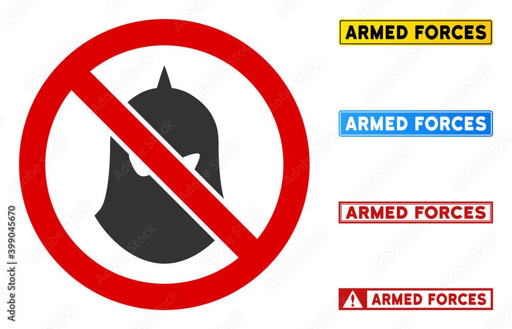 Poster no killer mask sign with badges in rectangle frames. illustration style is a flat iconic symbol insi