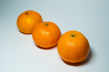oranges on a white