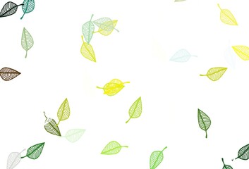 Light Green, Yellow vector sketch pattern.