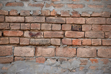Old brick wall, grunge background, Real old brick wall texture useful for background