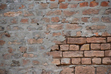 Old brick wall, grunge background, Real old brick wall texture useful for background