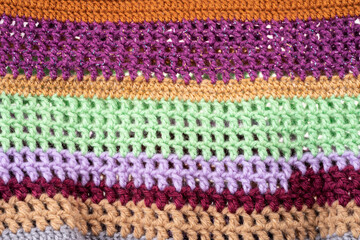 Fototapeta na wymiar Multi colored wool thread yarn background texture. Wool pattern