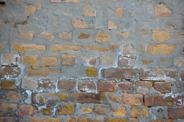 Old brick wall, grunge background, Real old brick wall texture useful for background