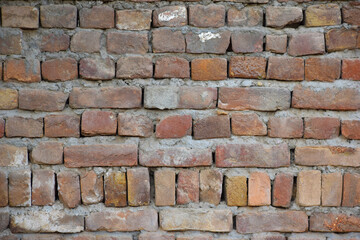 Old brick wall, grunge background, Real old brick wall texture useful for background