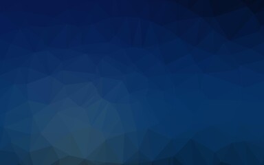 Obraz premium Dark BLUE vector polygon abstract background.