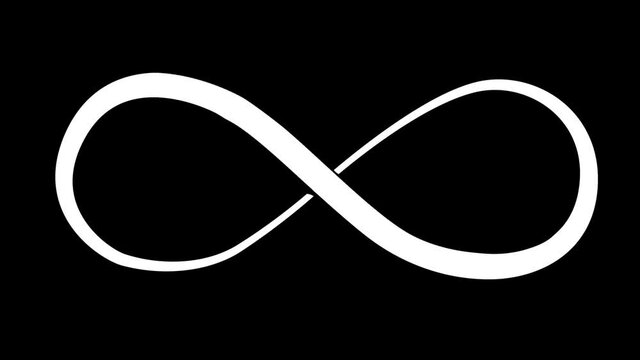Hand draw infinity silhoette video animation