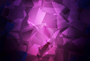 Obraz premium Dark Purple vector polygon abstract backdrop.