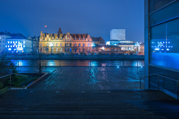 The architecture of the city of Bydgoszcz on the Brda River in the Kuyavian-Pomeranian Voivodeship...