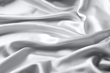 Fototapeta na wymiar Draped silk fabric in trendy ultimate gray in 2021. Abstract modern background