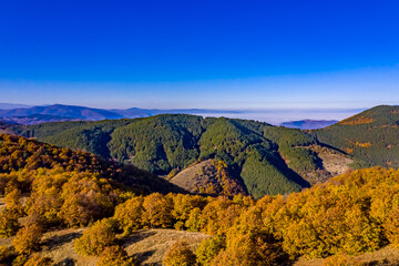 Naklejka premium Rila Gebirge in Bulgarien | Luftbildaufnahmen vom Rila Gebirge