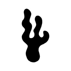 algae sea coral vector sign silhouette