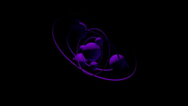 abstact background from moving balls. 3D rendering