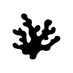 algae sea coral vector sign silhouette