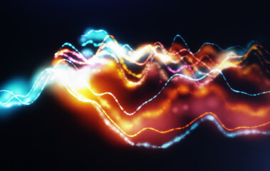 abstract light background and waves