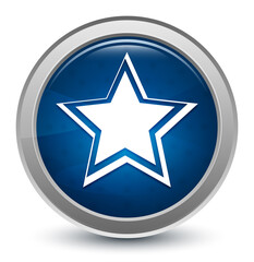 Star icon starburst shiny blue round button illustration design concept