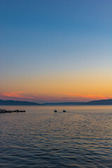 Rijeka, Croatia, European Capital of Culture 2020, sunset sea 