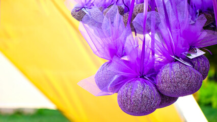 Packs of dried lavender flowers from Hvar island, Croatia