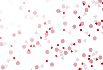 Light Red vector texture with poly style with circles, cubes.