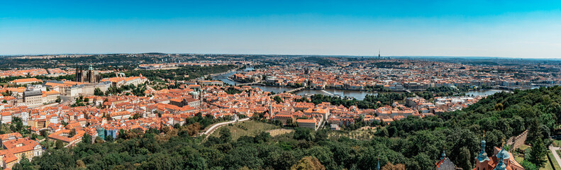 Naklejka na ściany i meble City, Panorama, Prague, Czech Republic, summer, holiday 