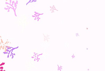 Obraz na płótnie Canvas Light Multicolor vector abstract pattern with sakura.