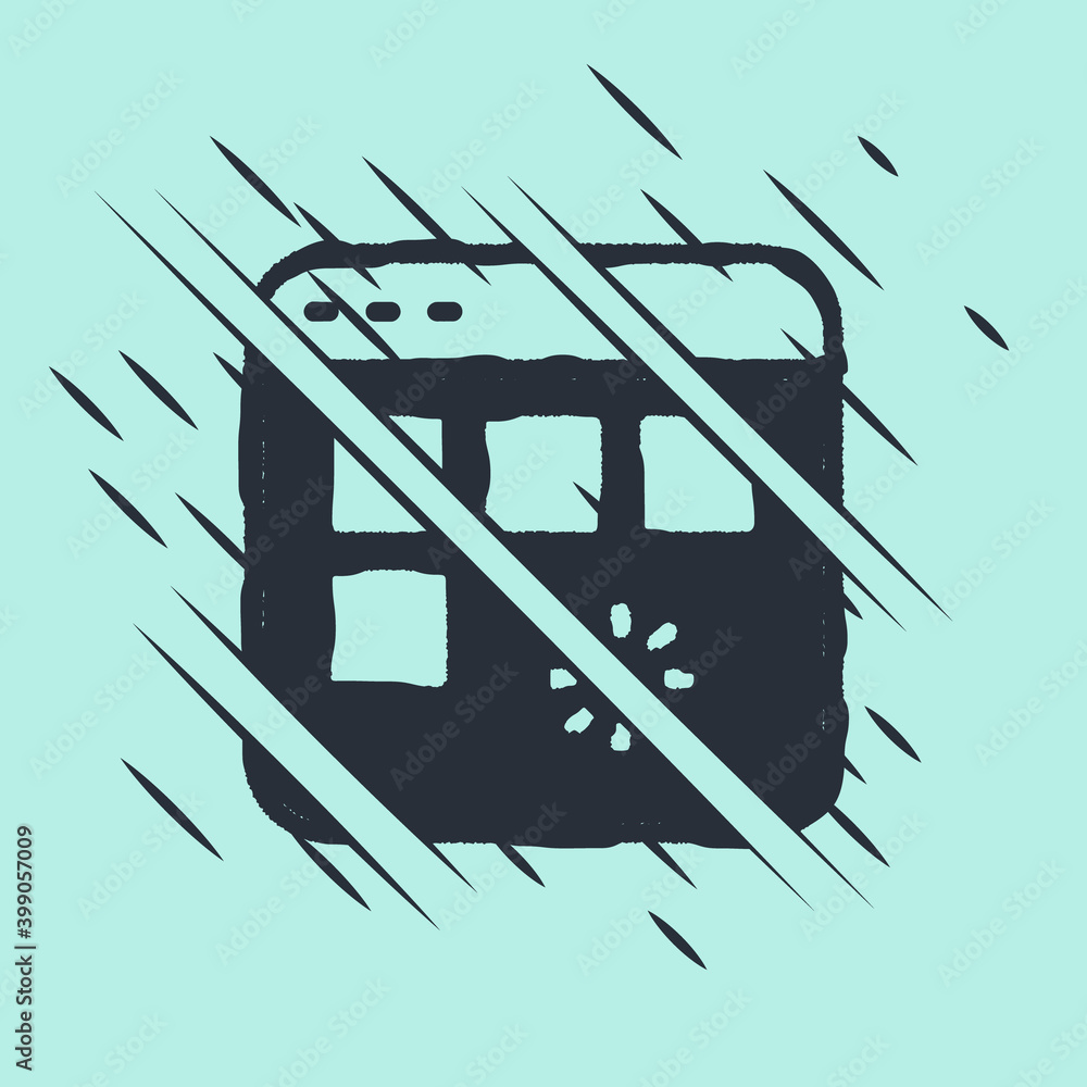 Poster black loading a data window with a progress bar icon isolated on green background. glitch style. vec