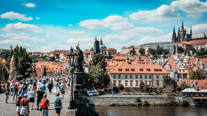 Charles Bridge, Prague, Czech Republic, summer, holiday 
