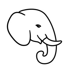 Cartoon elephant head