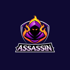 Assassin mascot logo icon vector design