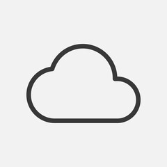 Cloud icon isolated on background. Internet symbol modern, simple, vector, icon for website design, mobile app, ui. Vector Illustration