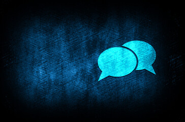 Comment icon abstract blue background illustration digital texture design concept