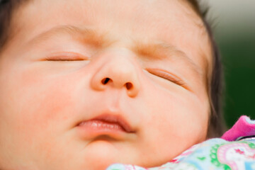 Sleeping newborn baby portrait