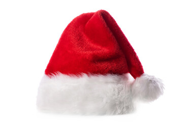 Obraz na płótnie Canvas Christmas santa claus hat isolated on white