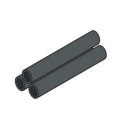 Isometric Construction Tubes Composition