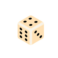 Game Die Isometric Composition