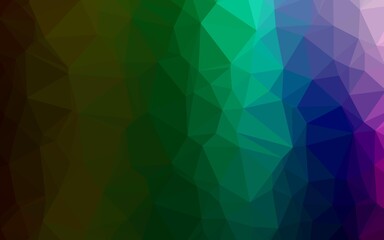 Fototapeta premium Dark Multicolor, Rainbow vector triangle mosaic texture.