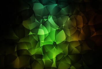 Obraz premium Dark Green, Red vector polygon abstract layout.