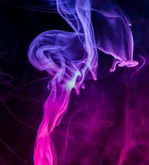 Fototapeta premium Colored smoke on black background