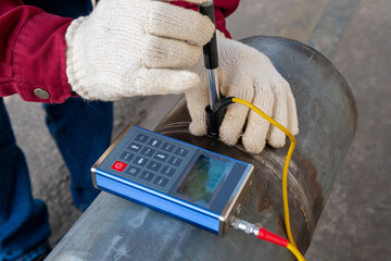 Brinell hardness testing of alloy pipe and welding after a post weld heat treatment (PWHT)