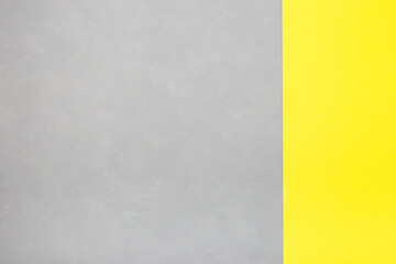 Yellow and gray texture, blank background for template, colors of year 2021, horizontal,  copy space