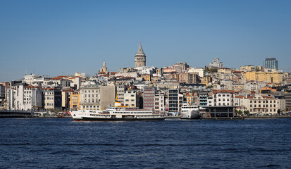 Fototapeta premium Galata Tower and Galata District in Istanbul, Turkey