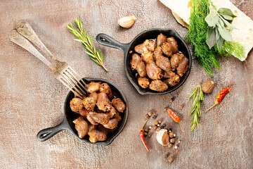 fried chicken hearts