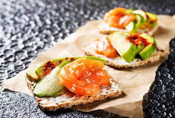 toasts withy salmon