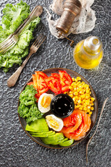 Buddha bowl with salmon